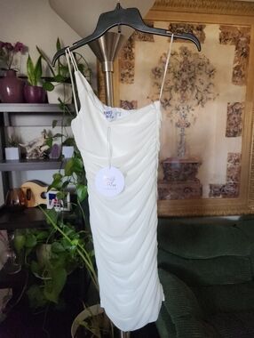 Princess Polly White One Shoulder Mini Dress 4